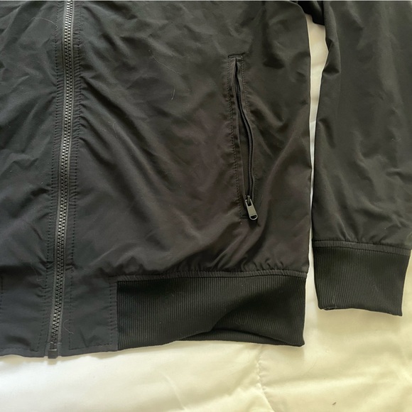 Athleta Lightweight Bomber Jacket Size MP Black - Picture 5 of 7